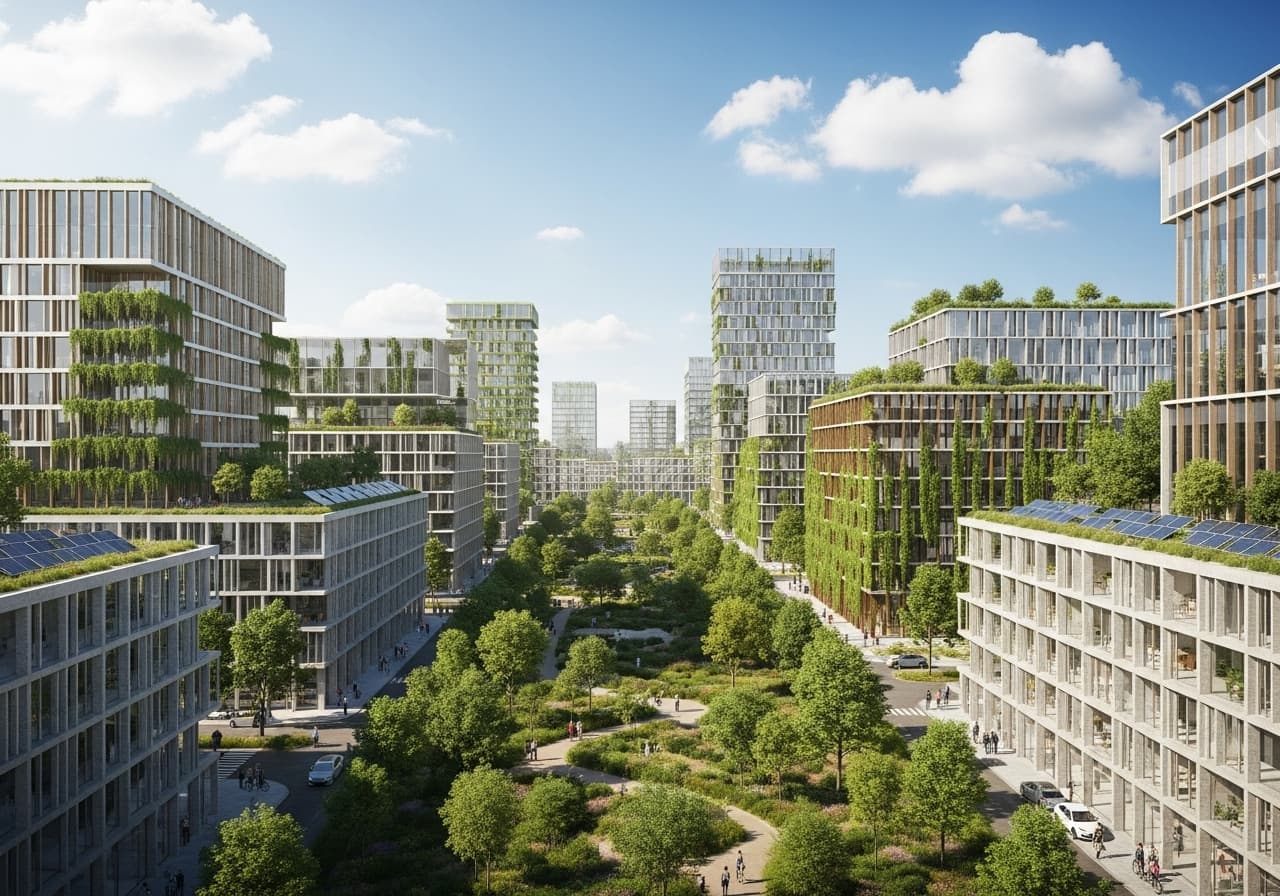 Modern sustainable buildings